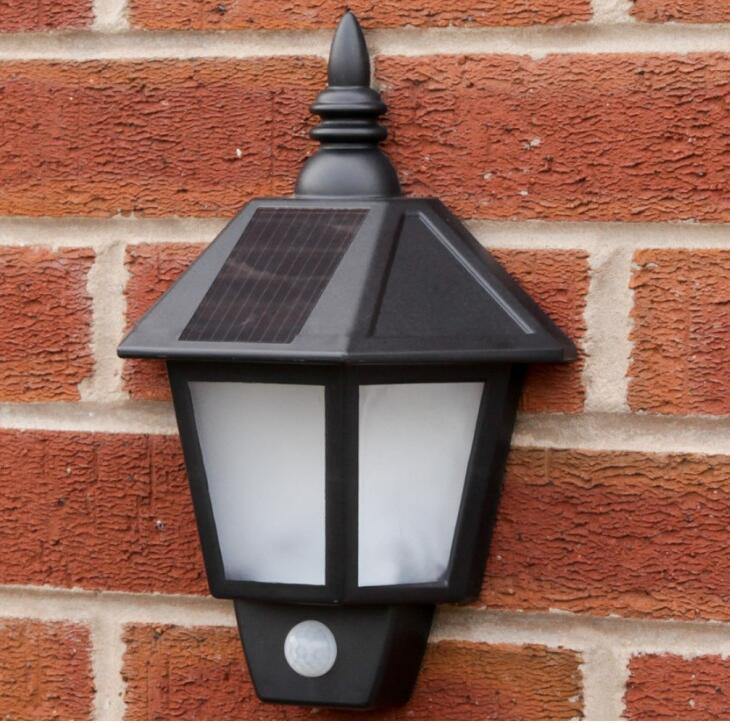 Waterproof LED Solar Light Motion Sensor Outdoor Activated Hexagonal Wall Lamp Garden Automatically