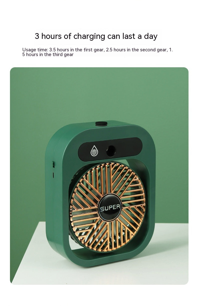 Air Conditioning Fan Desk Misting Fan Air Cooler Cooling USB Rechargeable Humidifier Portable Spray Fan