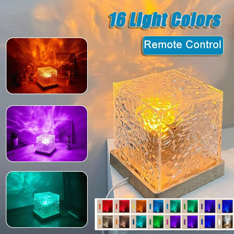 16 Colors LED Water Ripple Ambient Night Light Home Decoration