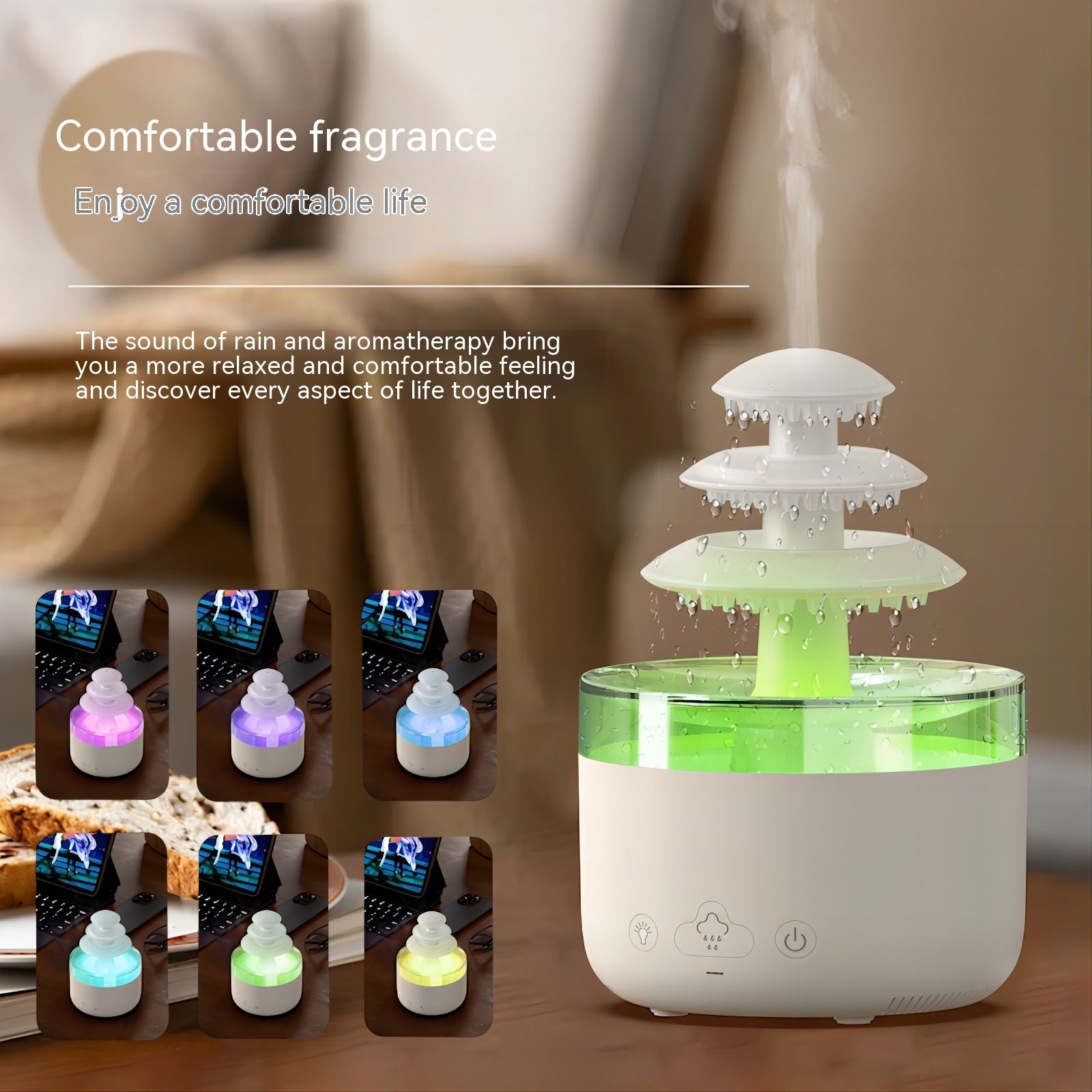 Yunyu Aroma Diffuser Colorful Gradient Ambience Light Humidifier