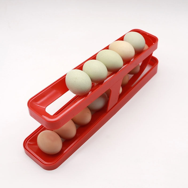 Refrigerator Automatic Rolling Egg Organizer